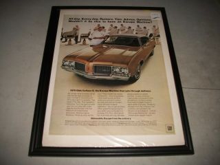 1970 Oldsmobile Cutlass " S " Vintage Print Ad Art Collectible