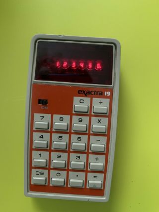 Exactra 19 Vintage Calculator Ti Texas Instruments Ex - 19 (great)