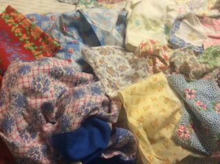 5 Pounds Of Vintage Feed Sack Cotton Large,  Small Sizes Quilt Top All Florals