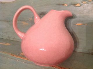 Vintage RUSSEL WRIGHT Modern Open Carafe Pitcher CORAL PINK mid century 3