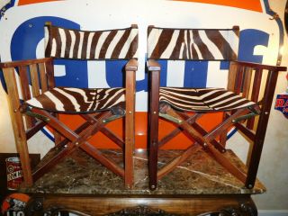 Reskin Zebra Director Chairs From South Africa A Match Set Of Two