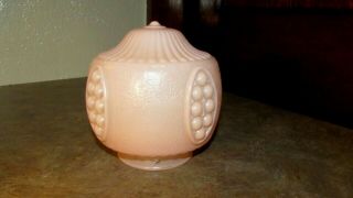 Antique Vintage Art Deco Pink Glass Ceiling Light Cover Shade Globe