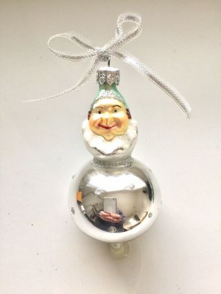 Radko Joey Clown Christmas Ornament Vintage With Teardrop Silver Ball 1989
