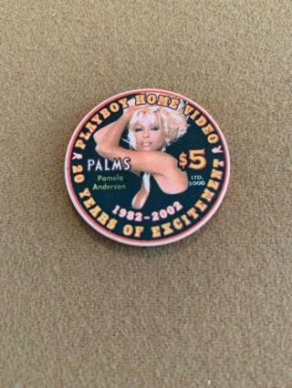 $5 Palms Playboy Vegas (pamela Anderson 2002) Uncirculated