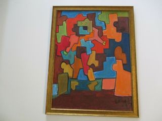 Edington Painting Modernism Vintage Abstract Expressionism Cubism Cubist Colors