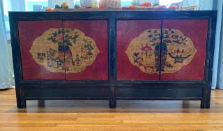 Mongolian Chest Credenza Sideboard 67w X 32 - 1/2h X 17 - 3/4d