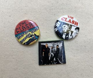 Vintage Punk Rock Pin Backs / Badges/ Pins / Buttons / From The Clash