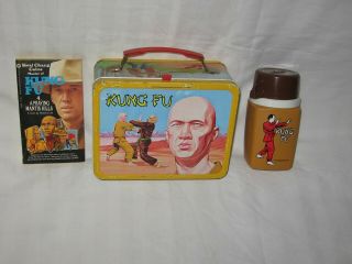 1974 Kung Fu Metal Lunch Box And Thermos Rare Vintage