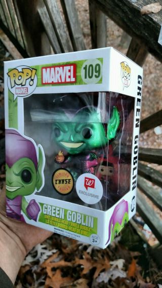 Funko Pop Marvel Spiderman Green Goblin 109 Chase Walgreens Exclusive Metallic
