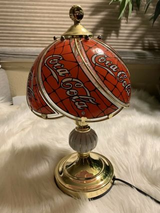 Vintage/ Retro Glass Coca Cola Table Touch Lamp 13 1/2 ",  1997 Cl96 9.  8/10 Cond
