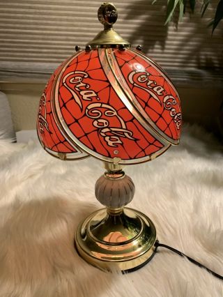 Vintage/ Retro Glass Coca Cola Table Touch Lamp 13 1/2 
