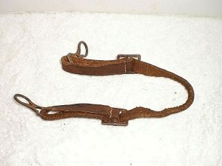 Ww1 German M16 Helmet Leather Chinstrap With Steel Ends,