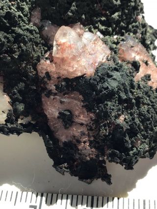 Copper in Calcite Quincy Mine,  Hancock,  Houghton County,  Michigan 2