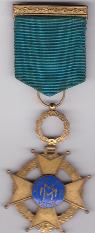 Cuba Wwii Era Pre Castro Cuban Military Merit Order Cross For Valor Medal