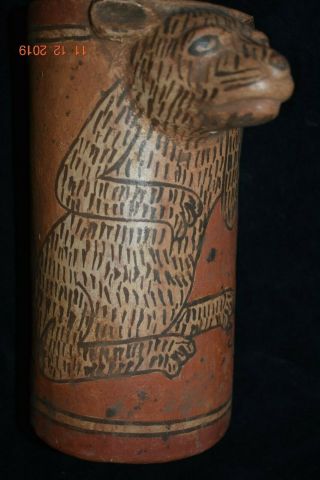 Pre Columbian Mayan Vase Figures,  7 " Prov