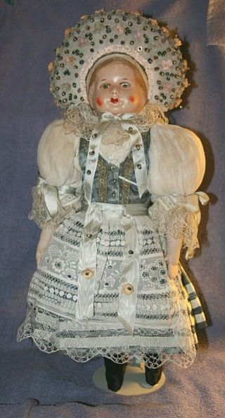 Vintage Polish/czechoslovakian 21 " Doll In Native Costume