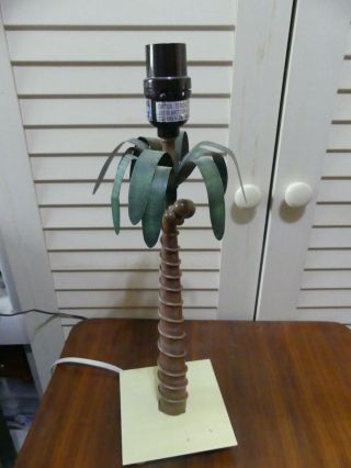 Vintage Palm Tree Lamp Base Metal