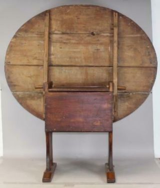 Rare 18th C William And Mary Ct Shoe Foot Hutch Table In Old Dry Attic Surface