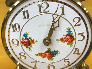 Vintage Glass Dome Kundo Anniversary Clock Kieninger & Obergfell With Key 150 3
