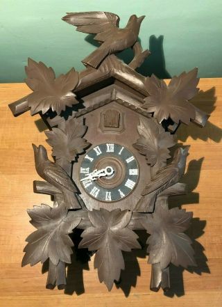 Antique Hubert Herr Triberg Germany 8 Day Cuckoo Clock - Or Restoration