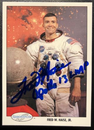 Fred Haise Authentic Hand Signed Sports Card Nasa Astronaut