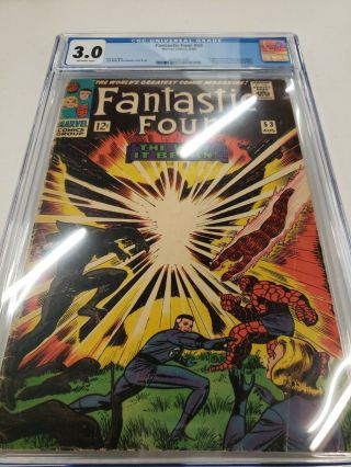 Marvel Fantastic Four 53 Cgc 3.  0 First Appearance Of Klaw 2nd Appearance Of.