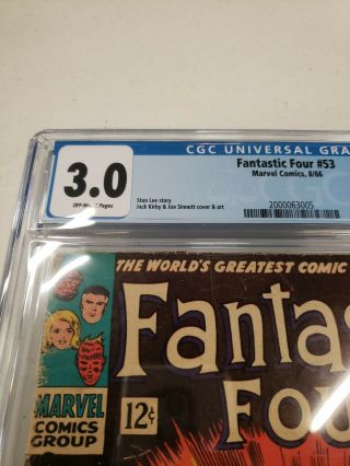 Marvel Fantastic Four 53 CGC 3.  0 First Appearance Of Klaw 2nd Appearance Of. 3