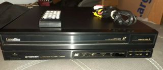 Vintage Pioneer Ld - 838d Laservision Laser Disc Player W/ Remote,  6 Laserdisks