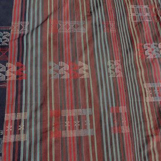 A Large Old Antique 82 X 69 Inch Hand Woven African Textile Nigeria 9