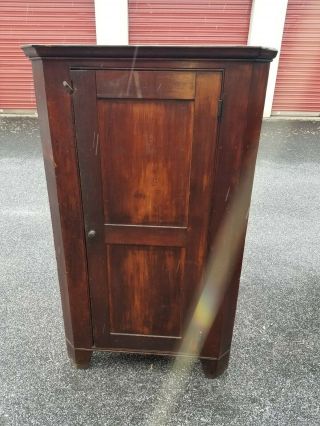 Antique Primitive Corner Cabinet Cupboard Hutch 1800 