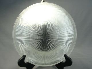Vintage Holophane Industrial Light Glass Shade Lens Prismatic Aisle Steampunk