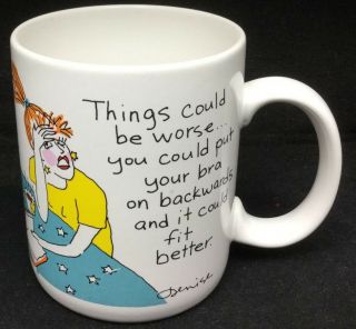 Hallmark Coffee Cup Mug Things Could Be Worse.  Denise Vintage Shoebox Greetings