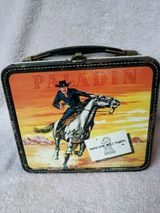 Vintage 1960 Paladin - Have Gun Will Travel Metal Lunch Box