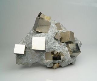 Large - Pyrite crystals on matrix from Navajun - Spain 2