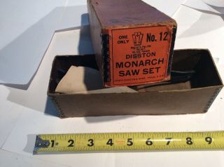Disston Monarch 12 Saw Set,  Vintage Tool W/box&paper