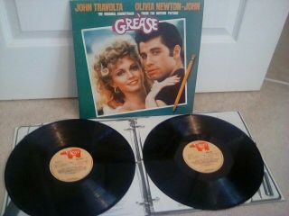 Grease Movie Double Soundtrack Album 12 " Vinyl Lp 2479 - 210 1978