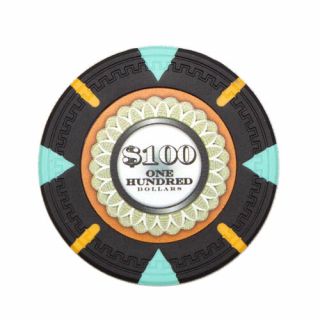 50 Black $100 The 13.  5g Clay Poker Chips - Buy 2,  Get 1
