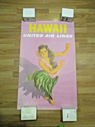Vintage Travel Poster: United Air Lines.  Hawaii.