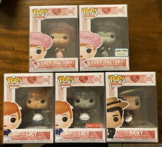 Funko Pop Tv I Love Lucy Complete Set Nib With Soft Protectors