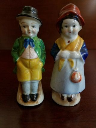Vintage Salt And Pepper Shakers 1626 Man & Woman Couple Japan
