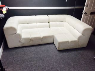 Mid Century Mod Tuffytime Style 2 Piece Sectional Sofa Made In Italy SO COMFY 2