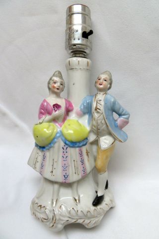 Vintage Japan Porcelain Figural Boudoir Dressing Table Lamp