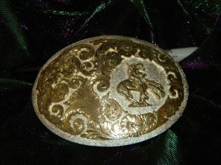 Pre - 0wned Montana Silversmiths Belt Buckle End Of The Trail Design