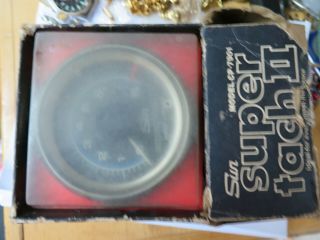 NOS Vintage Sun Tach II 8000 8K RPM Blue Line Tachometer - CP 7901 vintage 2