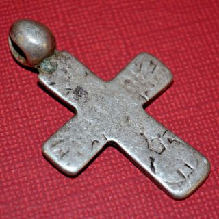 Antique Ethiopian Christian Cross Pendant Cut Maria Theresa Thaler Silver Coin
