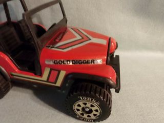 Vintage Tonka Gold Digger Jeep Truck Made in USA Fits 6 