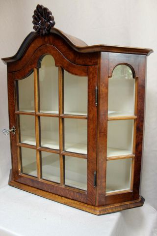 Antique Wall Cabinet / Cupboard Burlwood