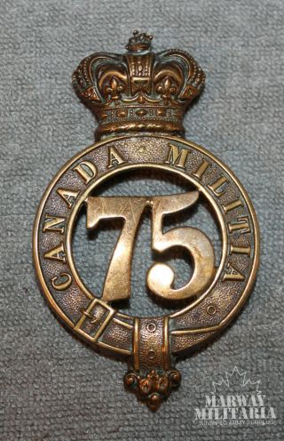 Victorian,  75th Lunenburg Canadian Militia Badge (inv19899)