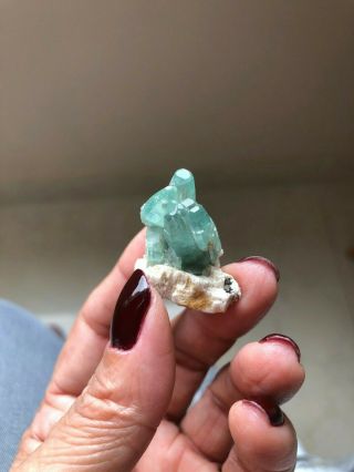 Aquamarine Very Unusual Crystals Cluster From Mimoso Do Sul Mine - Brazil.