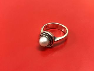 James Avery Sterling Silver Vintage Cultured Pearl Ring Size 5